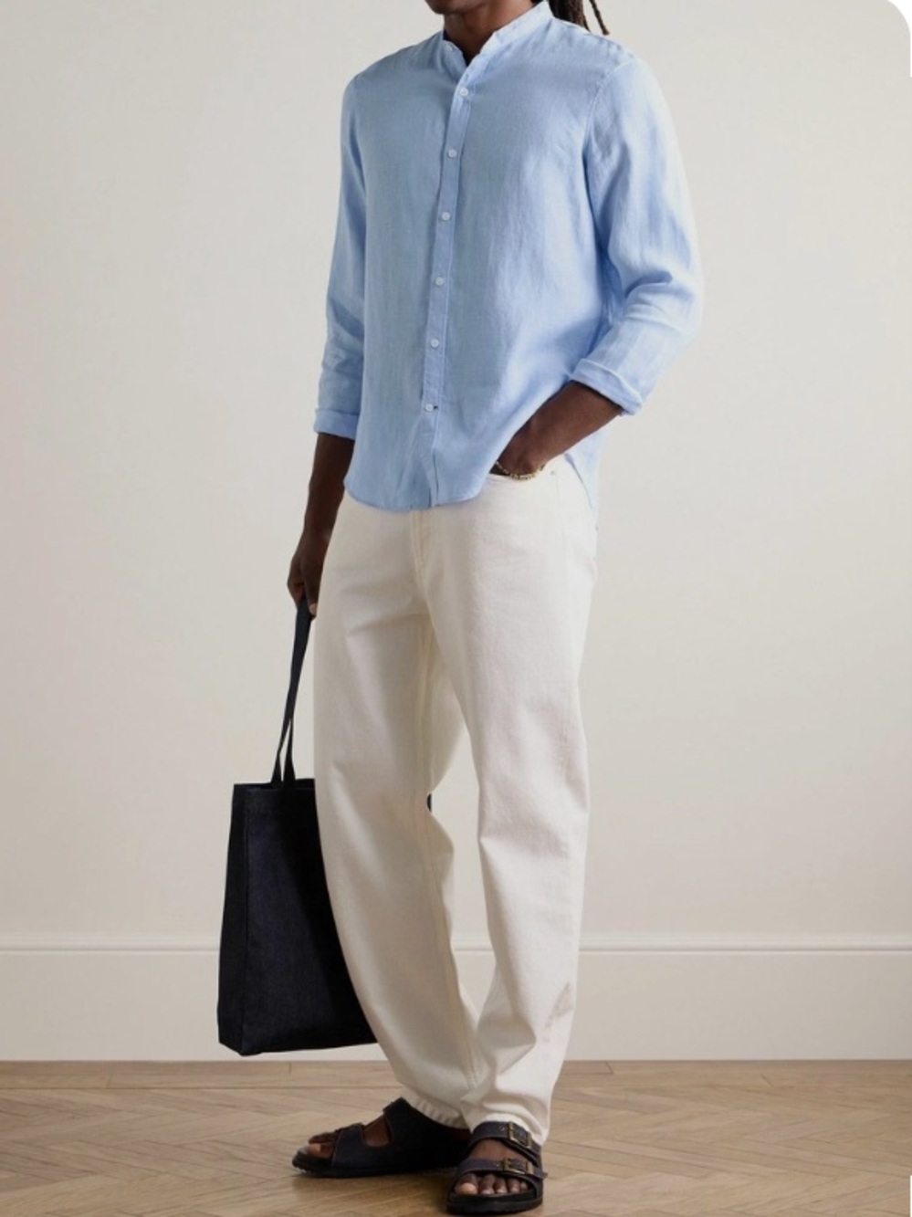 Club Monaco White/Tan Relaxed Men's Jeans